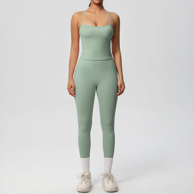 2-Piece Sportswear Yoga Gym Top and Bottom Set
