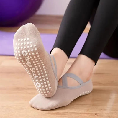 Breathable Towel Bottom Yoga Silicone Non-Slip Bandage Socks