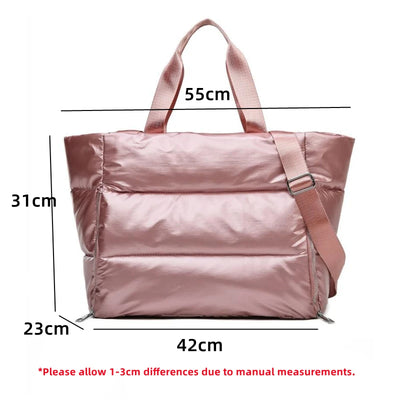 Large capacity gym bag for women with yoga mat holder

Cute pink workout tote bag for gym and travel

Stylish girly gym bag with shoe compartment and pockets

Waterproof yoga tote bag for women with large storage

Trendy fitness duffel bag for women with multiple compartments

Lightweight large gym bag for ladies with wet pocket

Travel-friendly yoga gym tote bag for women

Pretty gym bags for women with spacious interior

Fashionable workout bag for women with yoga gear storage

Multipurpose gym tote for w
