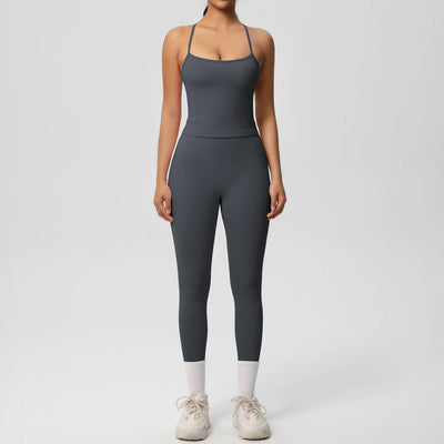 2-Piece Sportswear Yoga Gym Top and Bottom Set