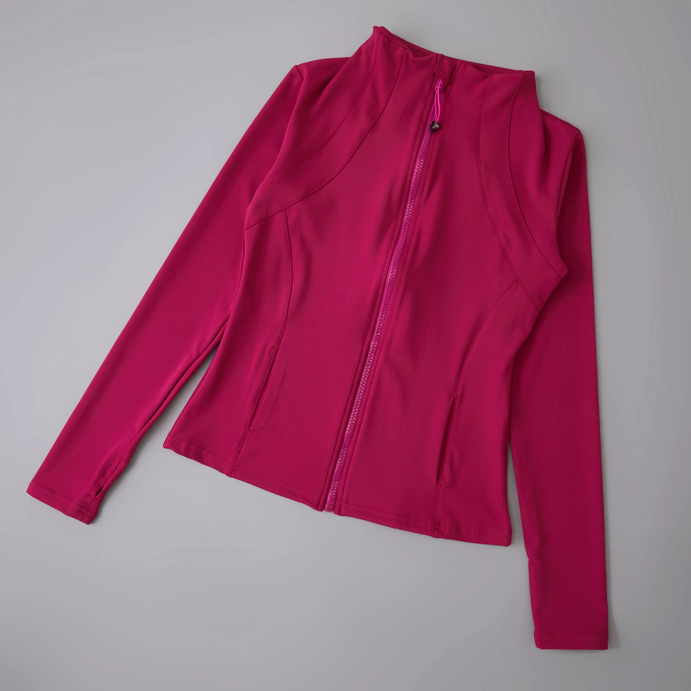 Round High Elastic Loose Jacket - Stand Up Collar Top