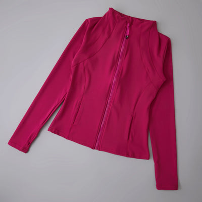 Round High Elastic Loose Jacket - Stand Up Collar Top