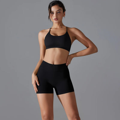 2-Piece Workout High Waist Leggings & Sports Bra Set