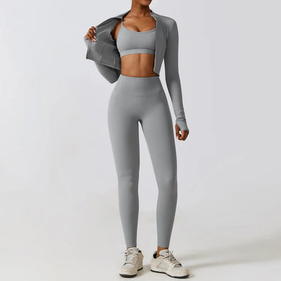 Women's 3 Piece Seamless Workout Set Long Sleeve Crop Top

High Waisted Leggings and Sports Bra Gym Outfit for Women

Women's Yoga Set with Sports Bra and Long Sleeve Top

2 Piece Activewear Set for Women Gym Leggings and Bra

Matching Workout Set Women Long Sleeve Crop Top and Leggings

Compression Workout Clothes for Women 3 Piece Set

Athleisure Outfits for Women Long Sleeve Top and Leggings

Women’s Gym Set with Long Sleeve Top Sports Bra and Leggings

Seamless Athletic Set for Women Yoga Bra Crop Top L