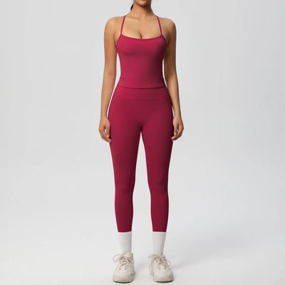 2-Piece Sportswear Yoga Gym Top and Bottom Set