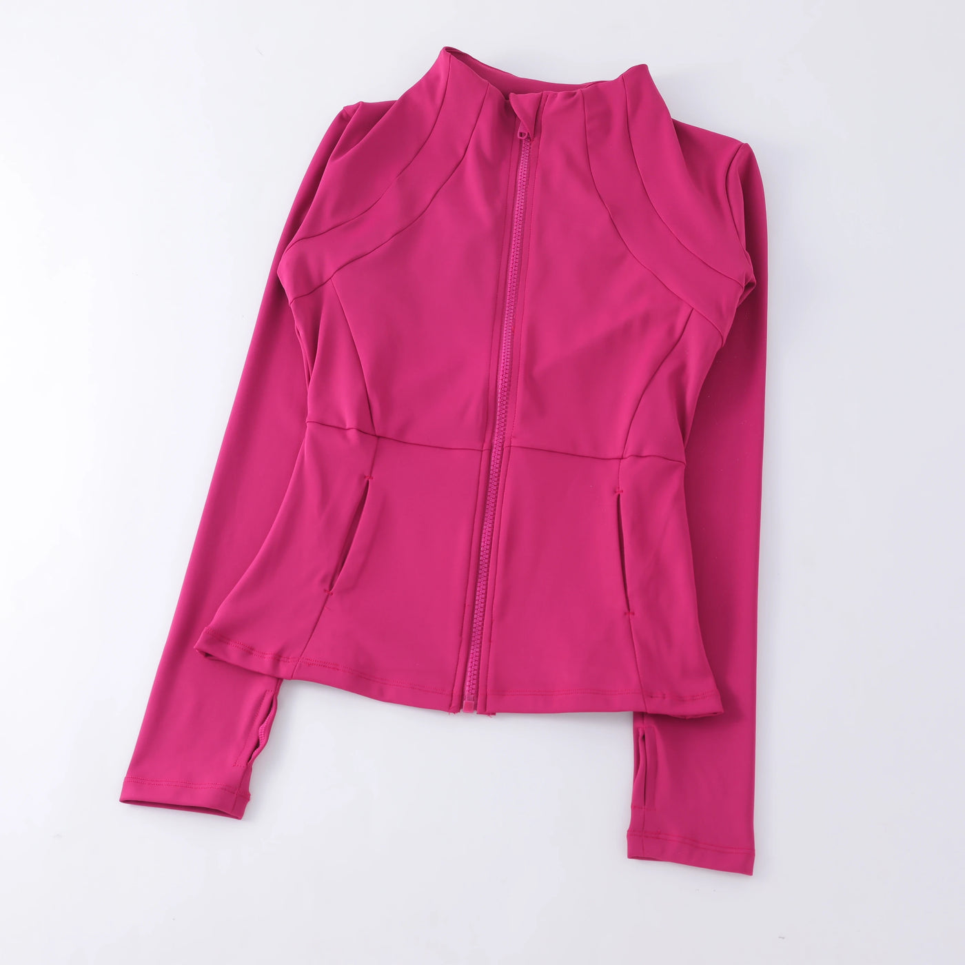 Round High Elastic Loose Jacket - Stand Up Collar Top