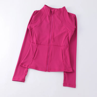 Round High Elastic Loose Jacket - Stand Up Collar Top
