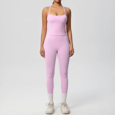 2-Piece Sportswear Yoga Gym Top and Bottom Set
