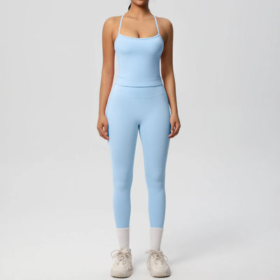 2-Piece Sportswear Yoga Gym Top and Bottom Set