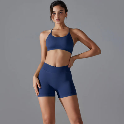 2-Piece Workout High Waist Leggings & Sports Bra Set