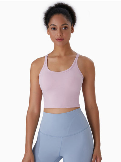 Yoga All-In-One Solid Pastel Sports Bra