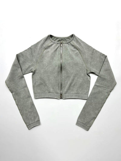 Multi-Color Fitness Long Sleeve Zipper Jacket & Leggings Set