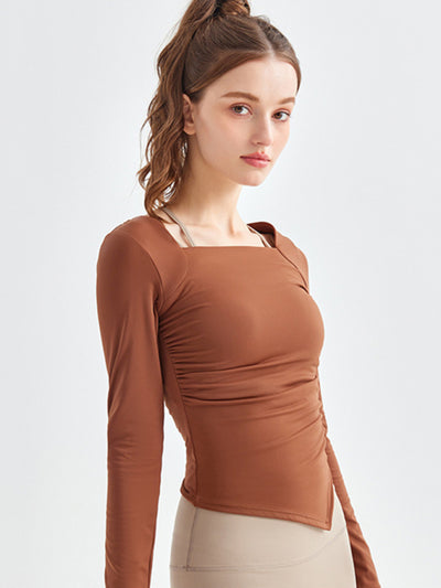 Women's square collar quick dry long sleeve workout top

Moisture wicking square neck athletic long sleeve shirt

Lightweight quick drying long sleeve fitness top for women

Square neckline long sleeve gym shirt with hem design

Breathable long sleeve sports top for women with square collar

Women's long sleeve running shirt quick dry square neck

Fitted workout long sleeve top with square hem and collar

High stretch quick drying long sleeve activewear top women

Stylish square neck athletic long sleeve tr