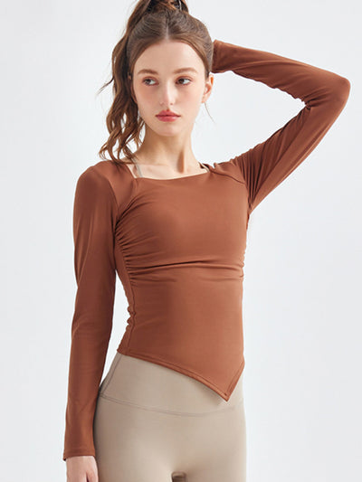 Women's square collar quick dry long sleeve workout top

Moisture wicking square neck athletic long sleeve shirt

Lightweight quick drying long sleeve fitness top for women

Square neckline long sleeve gym shirt with hem design

Breathable long sleeve sports top for women with square collar

Women's long sleeve running shirt quick dry square neck

Fitted workout long sleeve top with square hem and collar

High stretch quick drying long sleeve activewear top women

Stylish square neck athletic long sleeve tr
