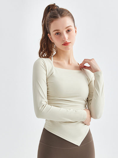 Women's square collar quick dry long sleeve workout top

Moisture wicking square neck athletic long sleeve shirt

Lightweight quick drying long sleeve fitness top for women

Square neckline long sleeve gym shirt with hem design

Breathable long sleeve sports top for women with square collar

Women's long sleeve running shirt quick dry square neck

Fitted workout long sleeve top with square hem and collar

High stretch quick drying long sleeve activewear top women

Stylish square neck athletic long sleeve tr