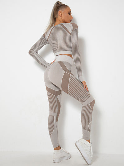 Seamless long sleeve yoga set with quick-drying fabric

Striped seamless yoga outfit for women gym wear

Women’s quick-dry long sleeve yoga workout set

Two-piece yoga set with striped leggings and top

High waisted seamless yoga pants and long sleeve top

Breathable quick-dry yoga set with compression fit

Seamless workout clothes for women long sleeve and pants

Moisture-wicking long sleeve athletic yoga suit for women

Matching yoga set with striped long sleeve top and leggings

Seamless fitness outfit f