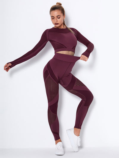 Seamless long sleeve yoga set with quick-drying fabric

Striped seamless yoga outfit for women gym wear

Women’s quick-dry long sleeve yoga workout set

Two-piece yoga set with striped leggings and top

High waisted seamless yoga pants and long sleeve top

Breathable quick-dry yoga set with compression fit

Seamless workout clothes for women long sleeve and pants

Moisture-wicking long sleeve athletic yoga suit for women

Matching yoga set with striped long sleeve top and leggings

Seamless fitness outfit f