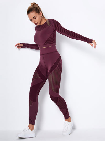 Seamless long sleeve yoga set with quick-drying fabric

Striped seamless yoga outfit for women gym wear

Women’s quick-dry long sleeve yoga workout set

Two-piece yoga set with striped leggings and top

High waisted seamless yoga pants and long sleeve top

Breathable quick-dry yoga set with compression fit

Seamless workout clothes for women long sleeve and pants

Moisture-wicking long sleeve athletic yoga suit for women

Matching yoga set with striped long sleeve top and leggings

Seamless fitness outfit f
