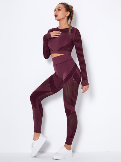 Seamless long sleeve yoga set with quick-drying fabric

Striped seamless yoga outfit for women gym wear

Women’s quick-dry long sleeve yoga workout set

Two-piece yoga set with striped leggings and top

High waisted seamless yoga pants and long sleeve top

Breathable quick-dry yoga set with compression fit

Seamless workout clothes for women long sleeve and pants

Moisture-wicking long sleeve athletic yoga suit for women

Matching yoga set with striped long sleeve top and leggings

Seamless fitness outfit f