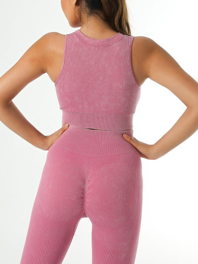 Zipper Yoga Sport Tank Top Solid Color