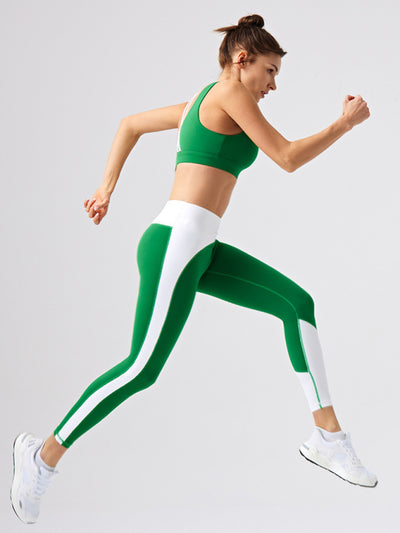 Eco-Friendly Contrast Color Yoga Fitness Leggings