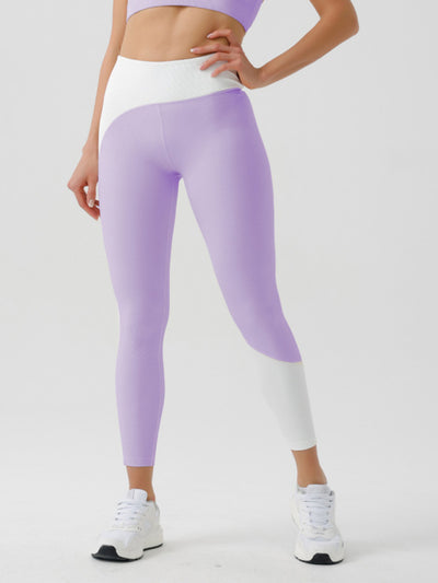 Recycled Fabric Light Color Contrast Yoga Leggings