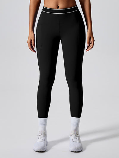 Contrast color yoga pants fitness leggings