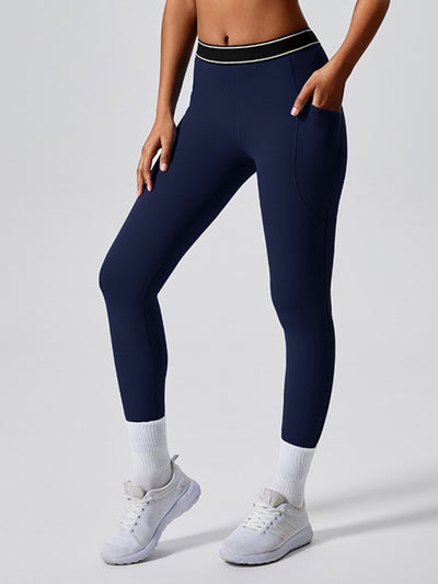 Contrast color yoga pants fitness leggings