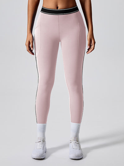 Contrast color yoga pants fitness leggings