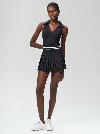 Two-Piece Fitness Tennis Skirt Suit Set