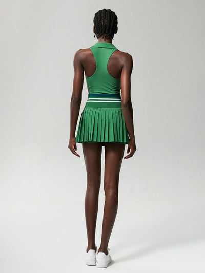 Two-Piece Fitness Tennis Skirt Suit Set