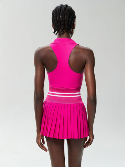 Two-Piece Fitness Tennis Skirt Suit Set