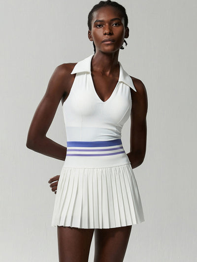 Two-Piece Fitness Tennis Skirt Suit Set