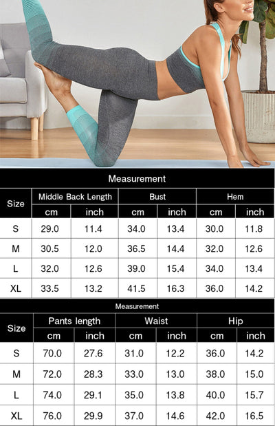 Seamless Breathable Moisture Wicking Sports Bra & Legging Set