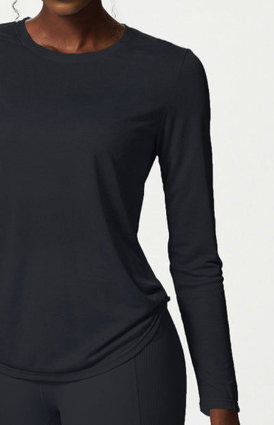 women's round neck quick dry workout top

curved hem long sleeve gym shirt for women

breathable athletic top with long sleeves

quick dry sportswear top for running women

moisture wicking curved hem fitness shirt

ladies long sleeve breathable training top

lightweight long sleeve top for yoga

round neck activewear shirt with curved hem

slim fit long sleeve workout top women

high performance quick dry sports shirt